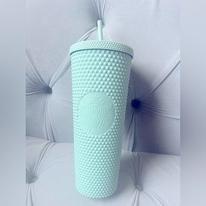 Starbucks Holiday 2021 Mint Green 24oz Studded Cold Cup Tumbler